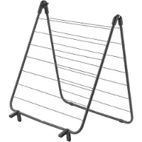 Metaltex 407907000 Nevis Onyx Badewannen - Wäschetrockner matt schwarz mit ca. 7 m Trockenlänge