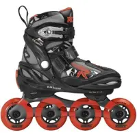 Tres Inline Skates Moody Tif 82A Schwarz/Rot Größe 36-40