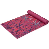Gaiam Yoga Matte dunkles Pink mit geometrischem Muster