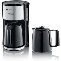 Severin KA 9253, Filterkaffeemaschine, Gemahlener Kaffee, 1000 W, Schwarz, Edelstahl