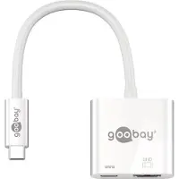 Goobay USB-C-Adapter HDMI 4k60Hz, PD, weiß, erweitert ein USB-C Gerät um einen HDMIAnschluss