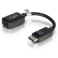 C2G 20cm DisplayPort M / HDMI F, 0,2 m, DisplayPort, HDMI, Männlich, Weiblich, Schwarz