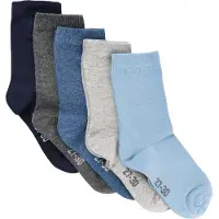 Minymo Socken - 5er-Pack - Navy/Blau/Graumeliert - - 31/34 - Socken