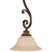 Elstead Lighting Sonoma Valley Zeitgenössische Aufhängung Stahl Antik Braun Glas 1 Licht E27