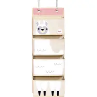 3 Sprouts White Llama Babybett Organizer