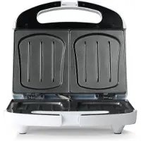 Bourgini Sandwichmaker XXL Schwarz – 800 W – Sandwichtoaster – Kontaktgrill