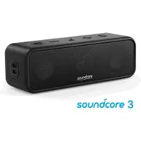 Anker soundcore 3 Bluetooth Lautsprecher, Stereo-Sound, Audiotreiber mit Titan-Membran, PartyCast, BassUp - Schwarz