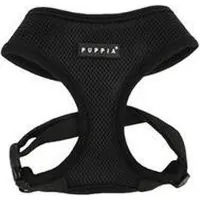 Puppia Soft-Geschirr - Schwarz - XS