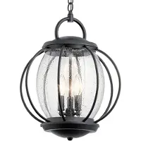 Elstead Lighting Elstead Vandalia Außen-Hängeleuchte E14 3-fach Strukturiertes Schwarz IP44