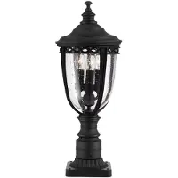 Elstead Lighting Elstead English Bridle Außen-Stehleuchte E14 3-fach 55cm Schwarz IP44