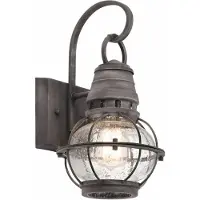 Elstead Lighting Elstead Bridge Point Außen-Wandleuchte E27 33cm Verwittertes Zink IP44