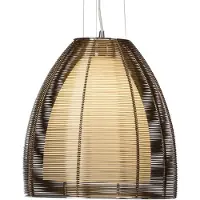Brilliant Pendelleuchte 30cm Relax braun IP20 E27 60 Watt dimmbar g. f. Normallampe