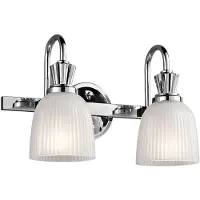 Kichler Elstead Cora LED Wandleuchte G9 2-fach Poliertes Chrom IP44
