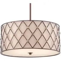 QUOIZEL Elstead Brown Lattice Hängeleuchte E27 4-fach Kupfer Canyon