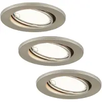 Briloner LED Einbauleuchten nickel 3er-Set 3xLED/GU10/3W (7221-032)