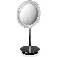 DECOR WALTHER Schminkspiegel BS 15 Touch LED Stand Chrome (5-fache Vergrößerung)