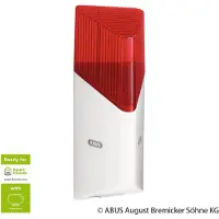 ABUS FUSG35000A, Wireless siren, Innen/Außen, Acrylnitril-Butadien-Styrol (ABS), 100 dB, IP44, Rot, Weiß