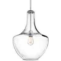 Kichler Zeitgenössische Aufhängung Everly Stahl Chrom Glas 1 Licht E27