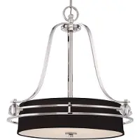 QUOIZEL Zeitgenössischer Kronleuchter Uptown Gotham Imperial Silber Metall 4 Lichter E27