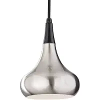 Elstead Lighting Beso Zeitgenössische Aufhängung Gebürsteter Stahl 1 Leuchte E27 D18Cm
