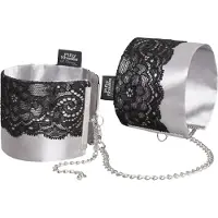 Fifty Shades of Grey - Satin Handschellen (Silber)
