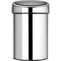 Brabantia Touch Bin, Stahl, Edelstahl, Rund