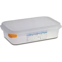 ARAVEN Gastronorm GN 1/4 Lebensmittelbehälter – 4,3 Liter – 26,5 x 16,2 x 6,5 cm