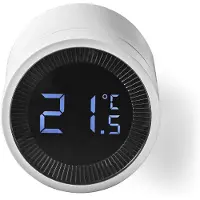Nedis Zigbee Smart Radiatorknop, Weiß, LED