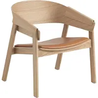 Muuto Cover Sessel Leder Gepolstert Cognac/Eiche