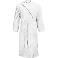 The One Towelling Unisex Bathrobe Hooded Bademantel T1-BH white S/M