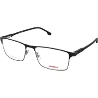 Carrera 226 Herren-Brille inkl. Gläser Vollrand Quadratisch Metall-Gestell 58/17/145, schwarz