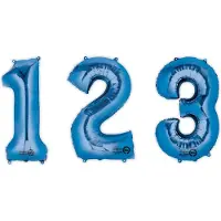Amscan Anagram International Folienballon, 33", Blau