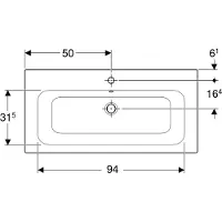 Geberit Möbel-WT RENOVA PLAN m HL m ÜL 1000x480mm we