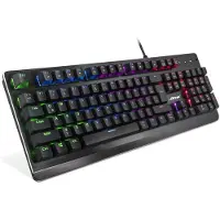 Inter-Tech NK-2000ME, Kabelgebunden, USB, Mechanischer Switch, QWERTZ, RGB-LED, Schwarz