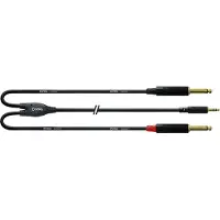 Cordial CFY 0.9 WPP, 2 x 6.35mm, Männlich, 3.5mm, Männlich, 0,9 m, Schwarz