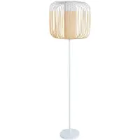 Forestier Bamboo Stehleuchte White - , Bamboo Light, Weiß, für Wohnzimmer, Bambus, Design
