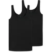 Schiesser Tops 2er-Pack Basic Kids in Schwarz | Gr.: 176