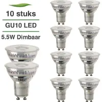 Lybardo 10er-Set Master LED-Strahler GU10 | 5,5 Watt dimmbar | 3000K modernes Warmweiß | 60° Abstrahlwinkel