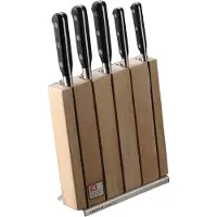 Amefa Sabatier Trompette, Messer-Block/Besteck-Set, Edelstahl, Holz, Schwarz, Sabatier Trompette, Box