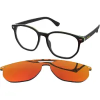 Havaianas UBATUBACS807U Brille. View + Clip-On, Farbe Rot-Gelb. Uni.
