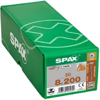 Spax 8,0X200/100 FZB konstruktionsskrue med flad rundt hoved torx - (50 stk.)