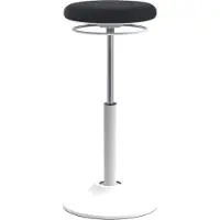 Euroseats Sitz-Steh-Hocker Mango Stoff Weiß, Schwarz