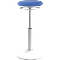 Euroseats Sitz-Steh-Hocker Mango Stoff Weiß, Blau