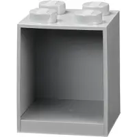 LEGO Steinregal mit 4 Noppen in Grau