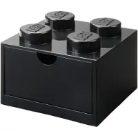 LEGO 4-Drawer Black Desk Brick Storage Box