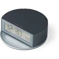 Lexon FINE CLOCK Wecker, mit Snozze-Funktion und Datumsanzeige, versch. Farben Farbe: Blau