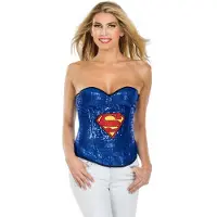 Rubies Supergirl: Sequin Corset Adult