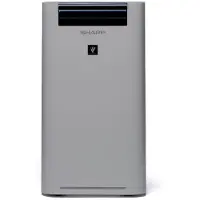 Sharp UA-HG40E-L Luftreiniger (mit Befeuchtungsfunktion, Verbesserung der Luftqualität, Ideal für Allergiker, drei Stufen Filtersystem, HEPA-Filter, Räume bis zu 26 m²) hellgrau
