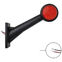 Pricenet Umrissleuchte 12/24V rot/weiß/bernstein 166x193mm LED rechts