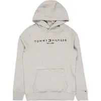 Tommy Hilfiger Kapuzenpullover - Essential - Organic - Grau Meli - - 10 Jahre (140) - Kapuzenpullover